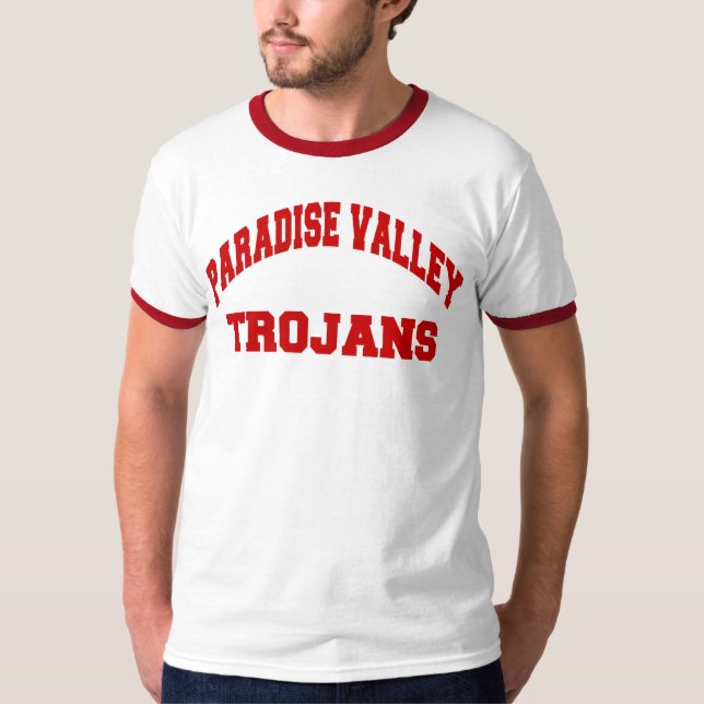 Camiseta Trojan del valle del paraíso (Anverso)