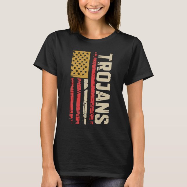 Camiseta Trojans American Spirit Vintage Patriotic (Anverso)