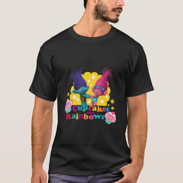 Camiseta Trolls Branch And Poppy Cupcakes (Anverso)