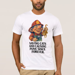 Camiseta Trolls contra incendios - Salvando gatos y causand
