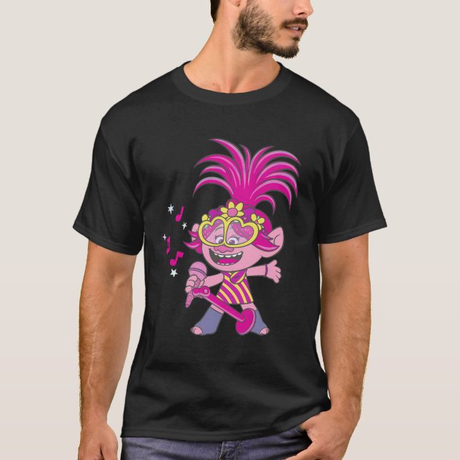 Camiseta Trolls World Tour Poppy Beats (Anverso)