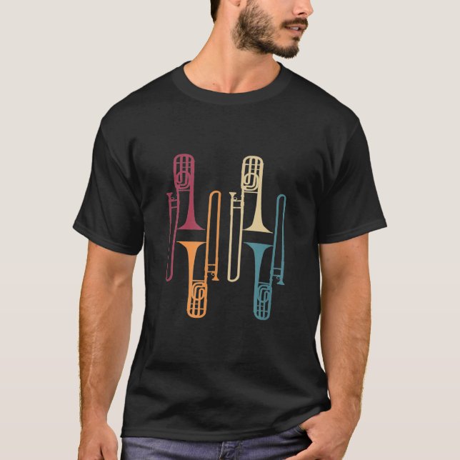 Camiseta Trombo de instrumentos musicales de regalo de músi (Anverso)