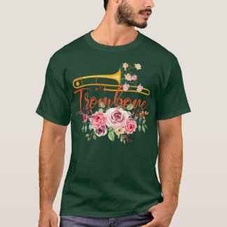 Camiseta Trombón de música de flor Chica