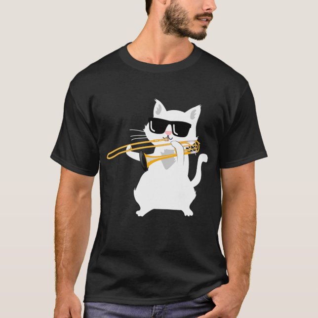 Camiseta trombona de gato (Anverso)