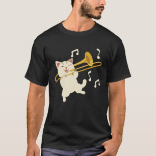 Camiseta Trombone Cat Player Trombonist Brass Wind