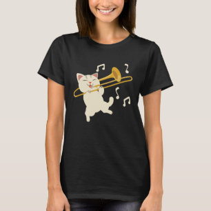 Camiseta Trombone Cat Player Trombonist Brass Wind