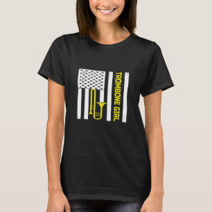 Camiseta Trombone Chica Bandera Americana Trombone juego de