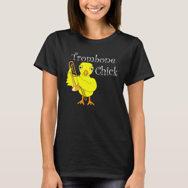 Camiseta Trombone Chick Text (Anverso)