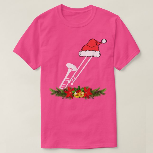 Camiseta Trombone Christmas Pajamas Music Instrument  (Diseño del anverso)