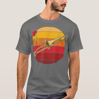 Camiseta Trombone Fall Trombonista Otoño Acción de Gracias 
