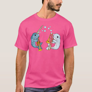 Camiseta Trombone Kids Beluga Whale Trumpe de Narwhal
