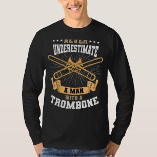 Camiseta Trombone mucisiano de instrumentos de bronce hombr