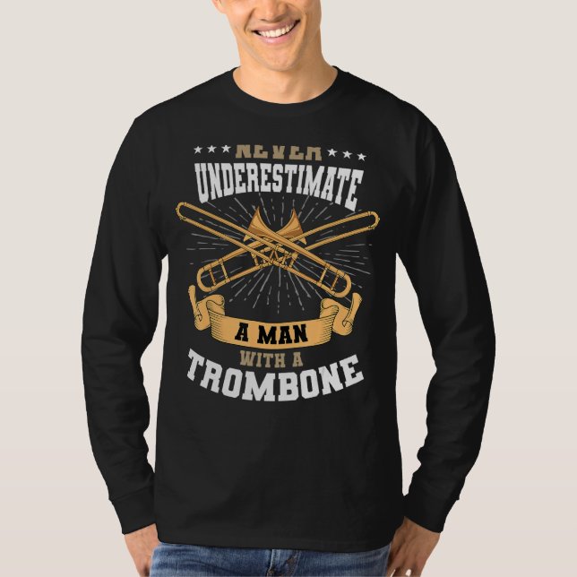 Camiseta Trombone mucisiano de instrumentos de bronce hombr (Anverso)