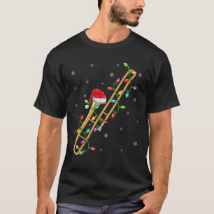 Camiseta Trombone Music Lover Xmas enciende Santa Trombone 