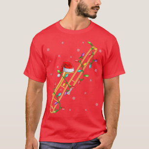 Camiseta Trombone Music Lover Xmas enciende Santa Trombone