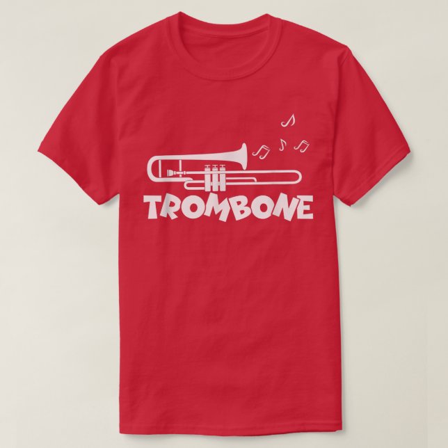Camiseta Trombone Music Notes Trombone Player (Diseño del anverso)
