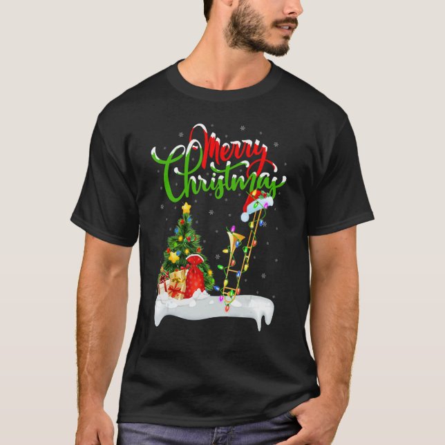 Camiseta Trombone Music   Xmas Decorations Trombone Christm (Anverso)