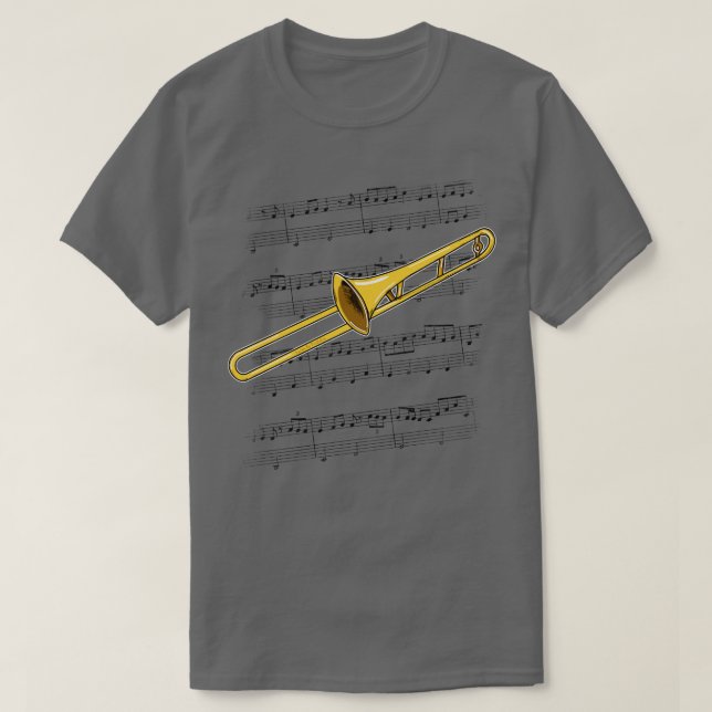 Camiseta Trombone Player Trombonist Brass Color (Diseño del anverso)