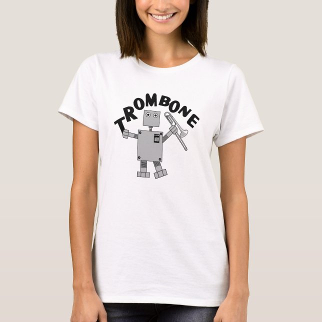 Camiseta Trombone Robot Text (Anverso)