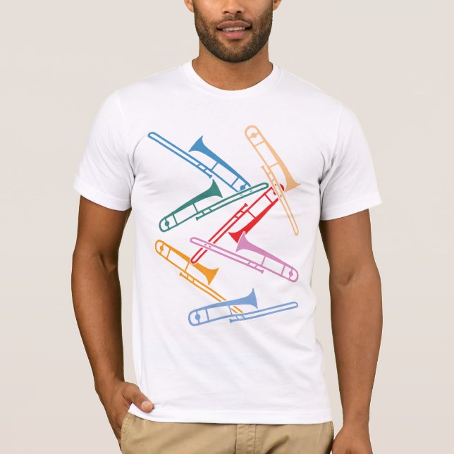 Camiseta Trombones Coloridos (Anverso)