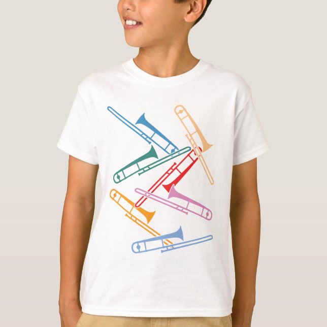 Camiseta Trombones de colores (Anverso)