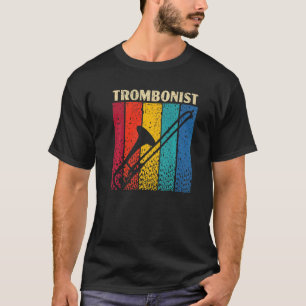 Camiseta Trombonista de instrumentos musicales retro