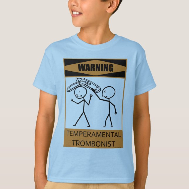 Camiseta Trombonista de temperatura de advertencia (Anverso)