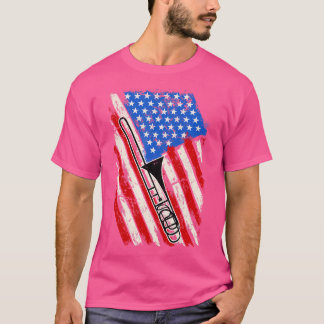 Camiseta Trombonista Del Orgullo Estadounidense 4 De Julio 