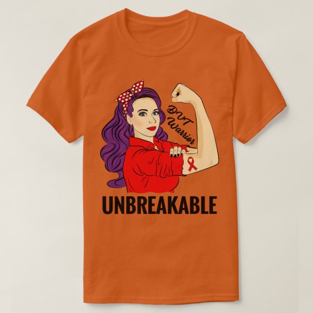 Camiseta Trombosis venosa profunda Conciencia Trombosis TVP (Diseño del anverso)