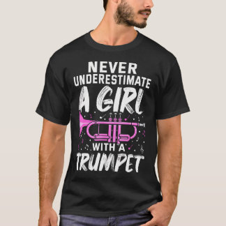 Camiseta Trompeta Cool Para Chicas Banda De Marcha Tocadora