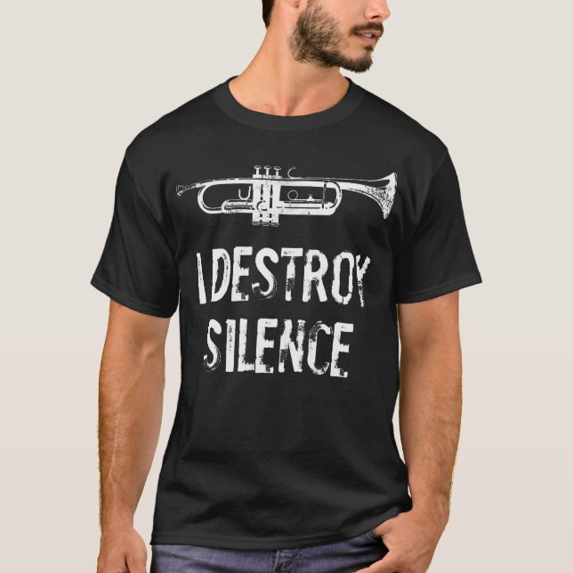 Camiseta Trompeta Divertida Rompo el Silencio (Anverso)