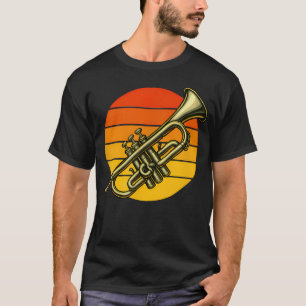 Camiseta Trompeta Estilo Retro Para Una Trompeta