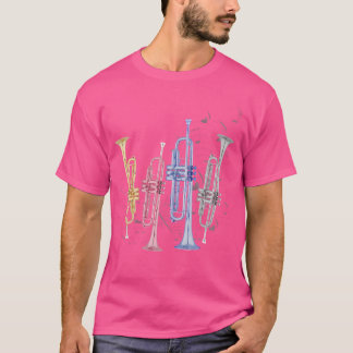 Camiseta Trompeta retro Tiras Trompetas Niños Trumpet Chica