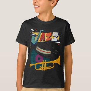 Camiseta Trompetas de Jazz Retrodivertido Música Festival N
