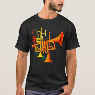Camiseta Trompetista Antiguo - Banda de Jazz Marchando