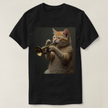Trompetista de gato naranja