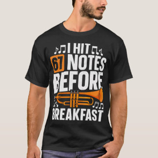 Camiseta Trompetista Jazz Músico de Bronces Marchando