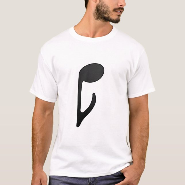 Camiseta Tronco de la octava nota que hace frente abajo de (Anverso)