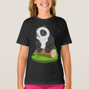 Camiseta tronco del árbol de Panda