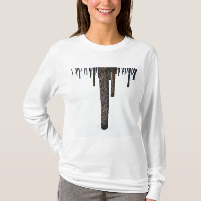 Camiseta Troncos de árbol en nieve (Anverso)
