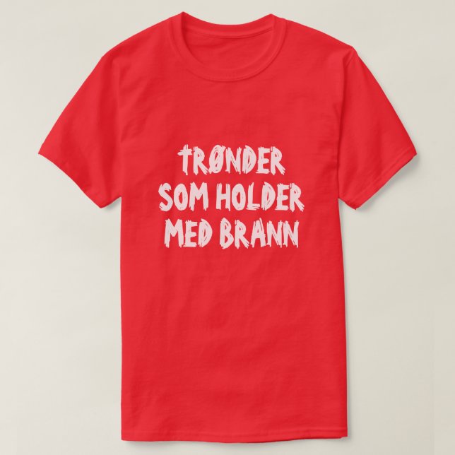 Camiseta Trønder que apoya a Brann en rojo noruego (Diseño del anverso)