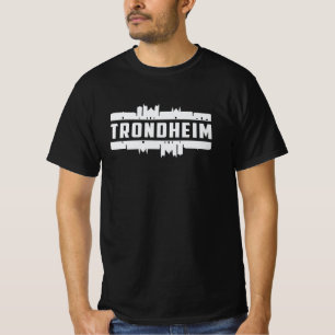 Camiseta Trondheim Noruega City Skyline Cityscape Gracioso 