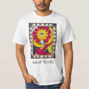 Camiseta Trono de San Adolfo, Flor de Cara   Adolf Wölfli 