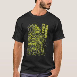 Camiseta Tropa de Asalto Anfibio Arte de Combate en Profund