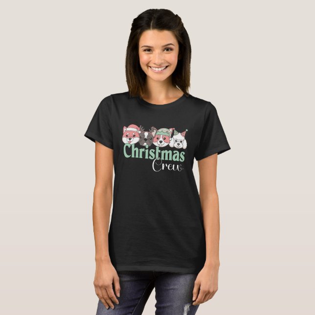 Camiseta Tropa de Perros Navideños Adorables (Anverso completo)