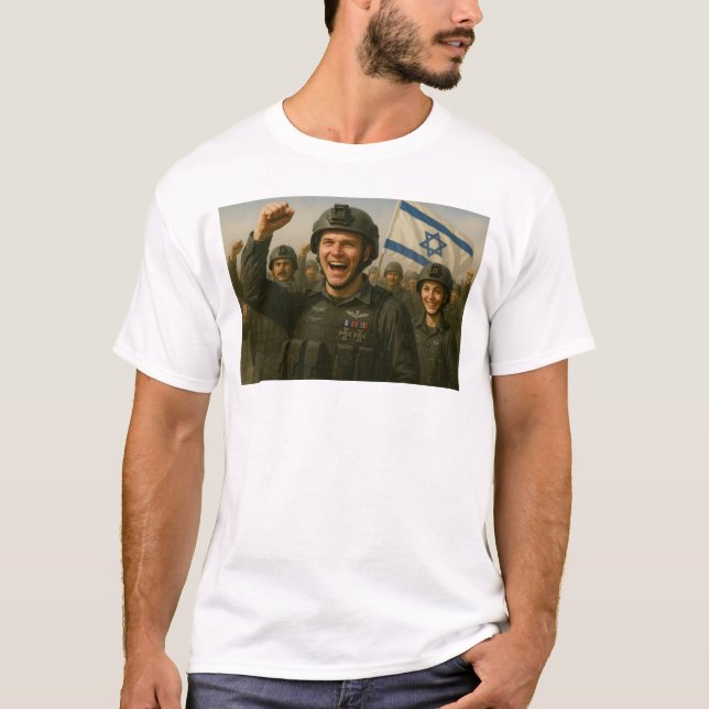 Camiseta Tropas israelíes celebran victoria conjunta (Anverso)