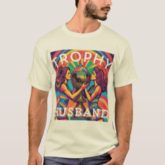 Camiseta Trophy Husband psicodélico