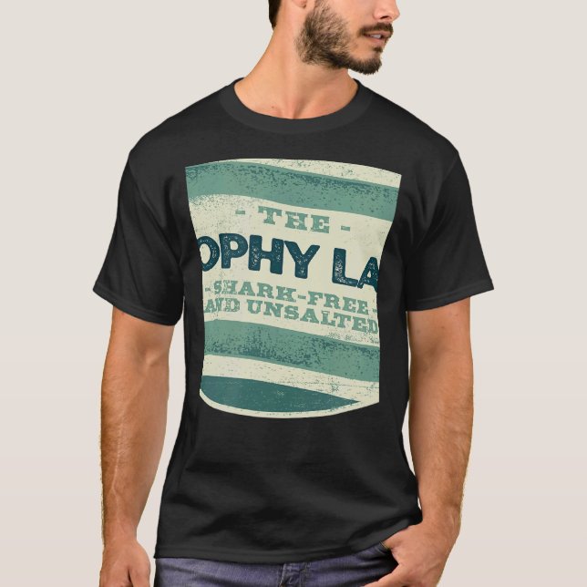 Camiseta Trophy Lake Shark Free and Unsalted Camping South  (Anverso)