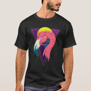 Camiseta Tropi de Vaporwave Flamingo Rosa de Sinthwave Suns