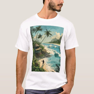 Camiseta Trópica Paradise Beach Scene